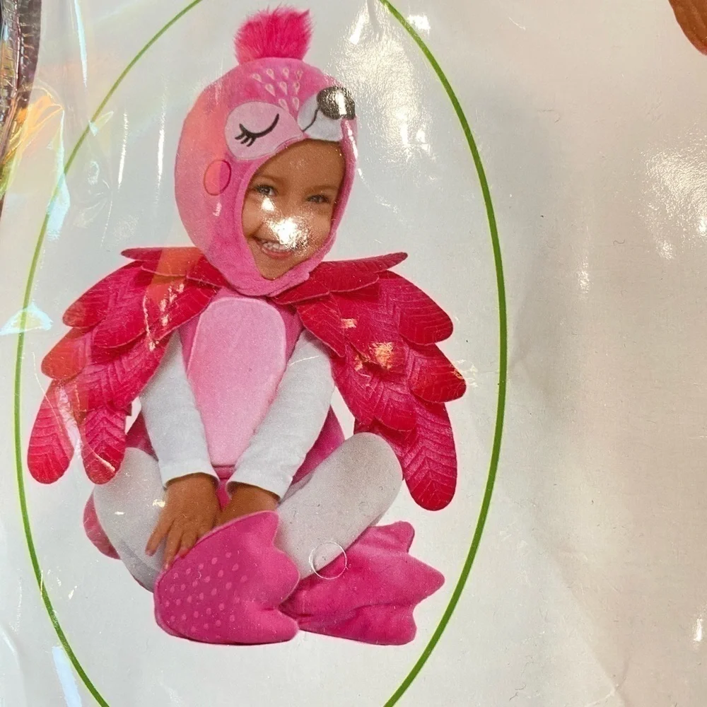 NEW Infant Costume 4 PC Pink Flamingo 6-12 months Costume Dress Up Play Time
